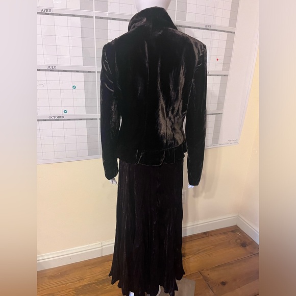 Dark brown coffee dead poets society Bohemia long skirt and blazer set Medium - Picture 6 of 14